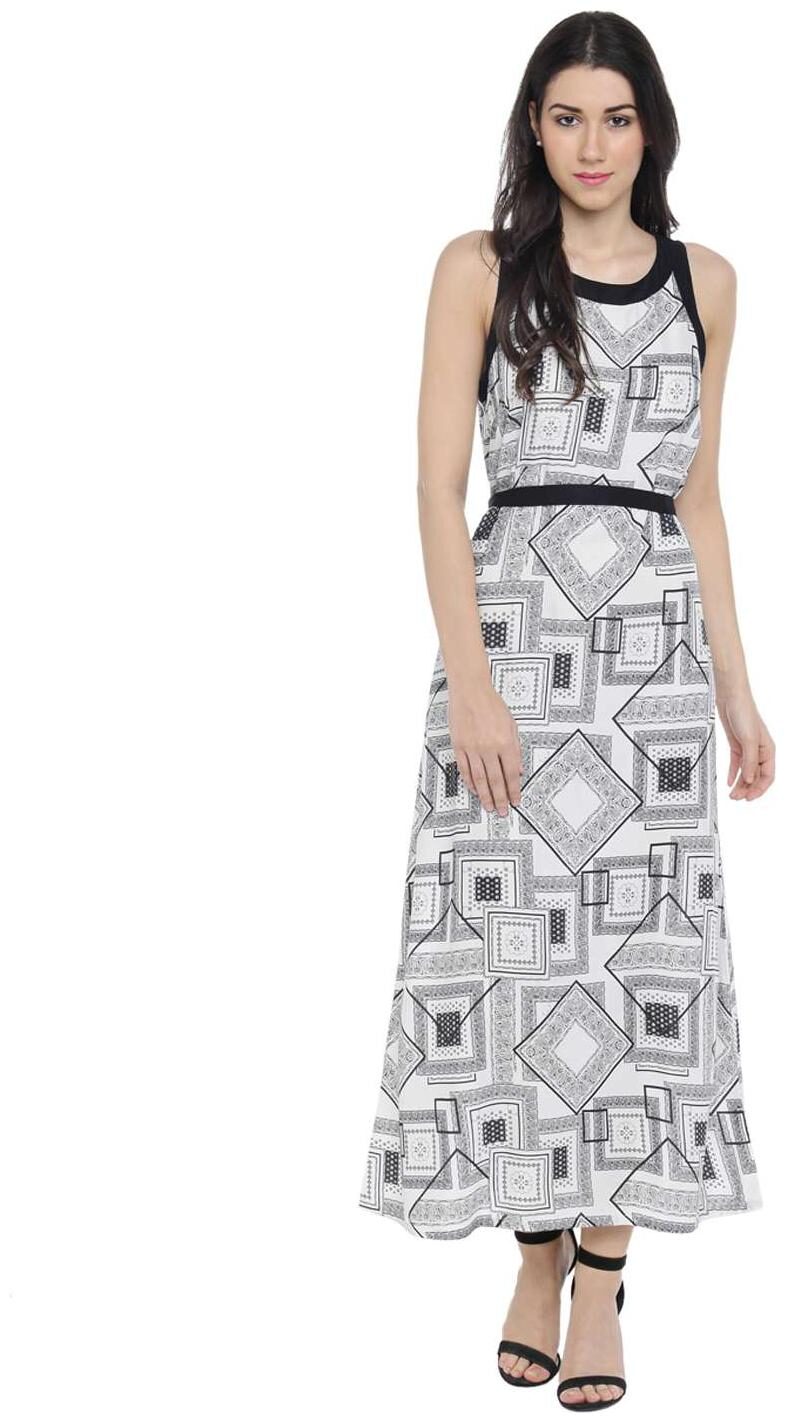 

Annabelle By Pantaloons Black Printed Maxi dress