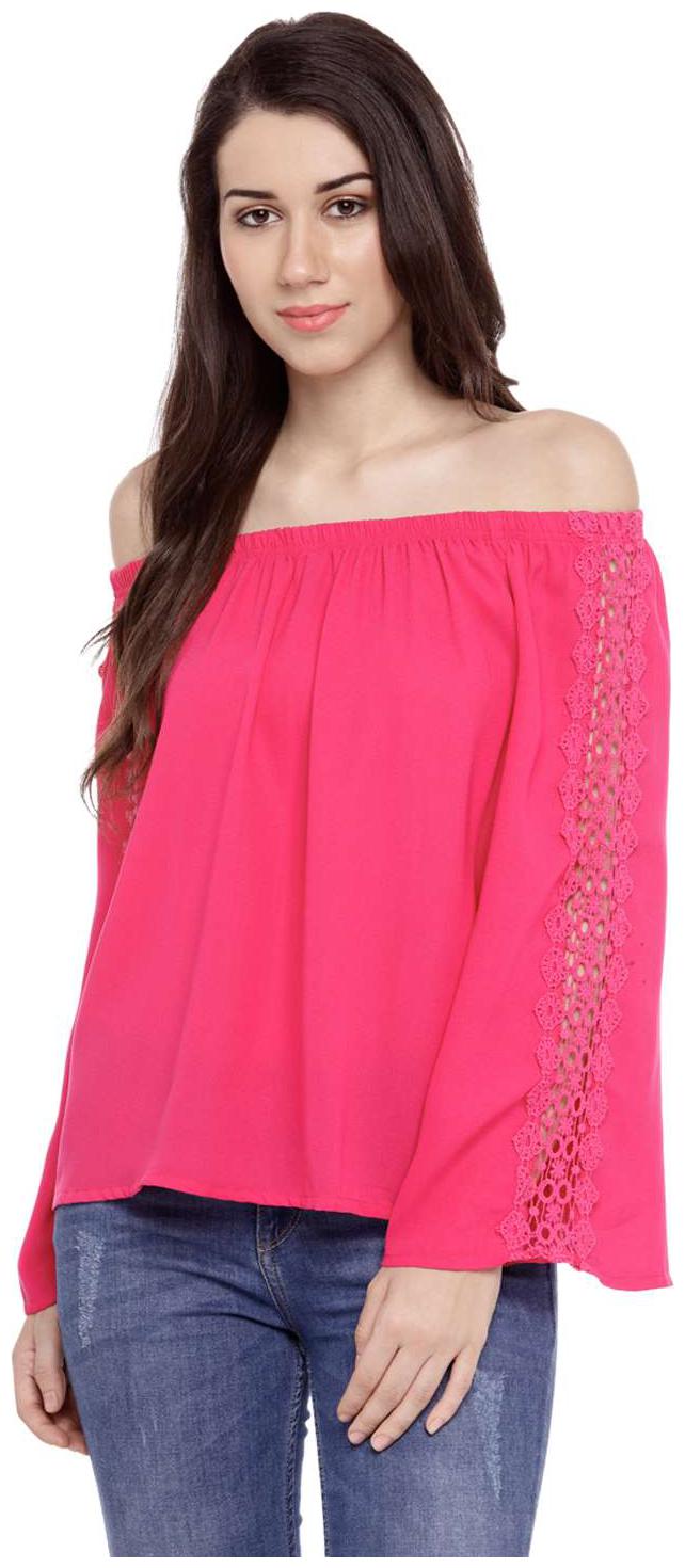 

Annabelle By Pantaloons Women Solid Regular top - Pink