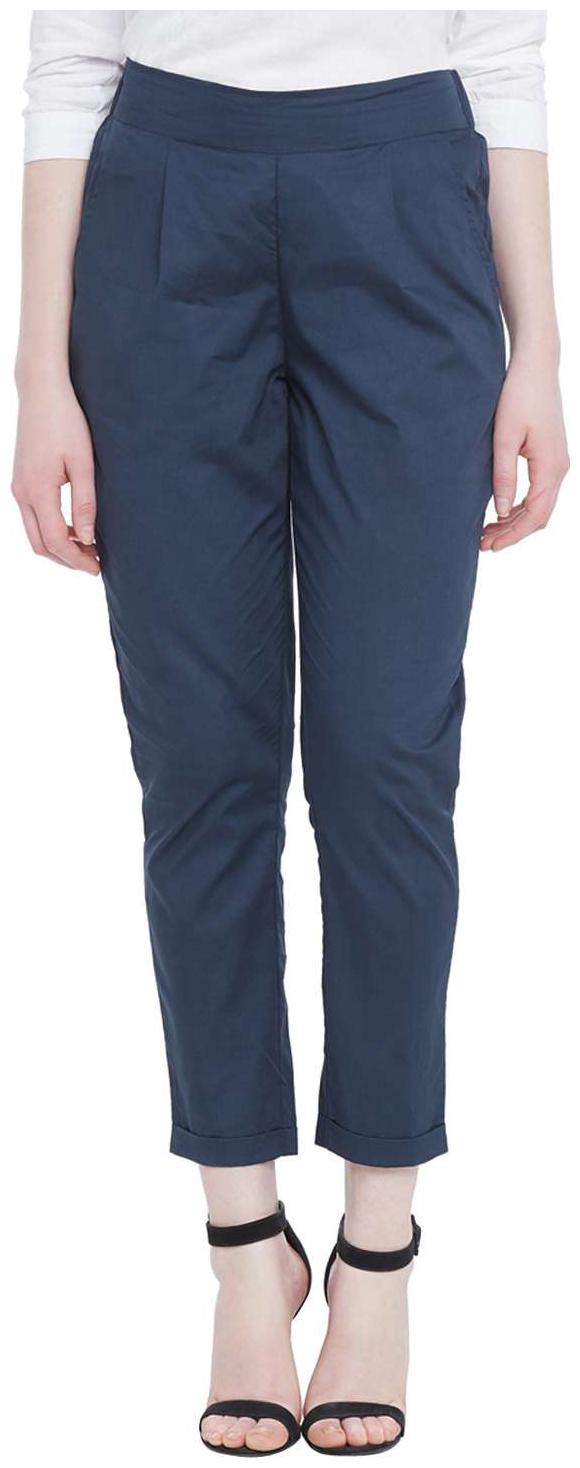 

Annabelle by Pantaloons Women s Mint Solid Cotton Pant