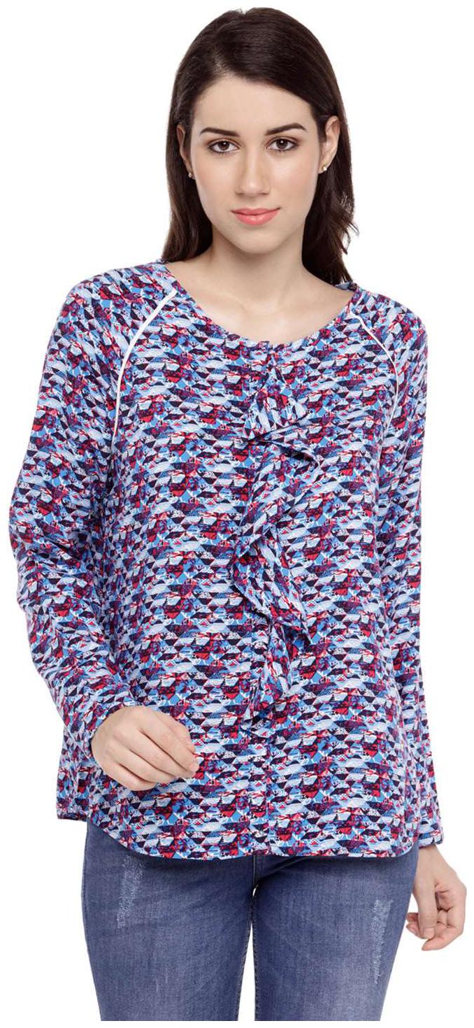 

Annabelle By Pantaloons Women Geometric Regular top - Blue