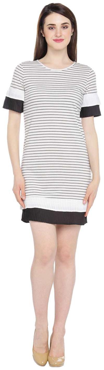 

Annabelle By Pantaloons Black Striped Fit flare dress