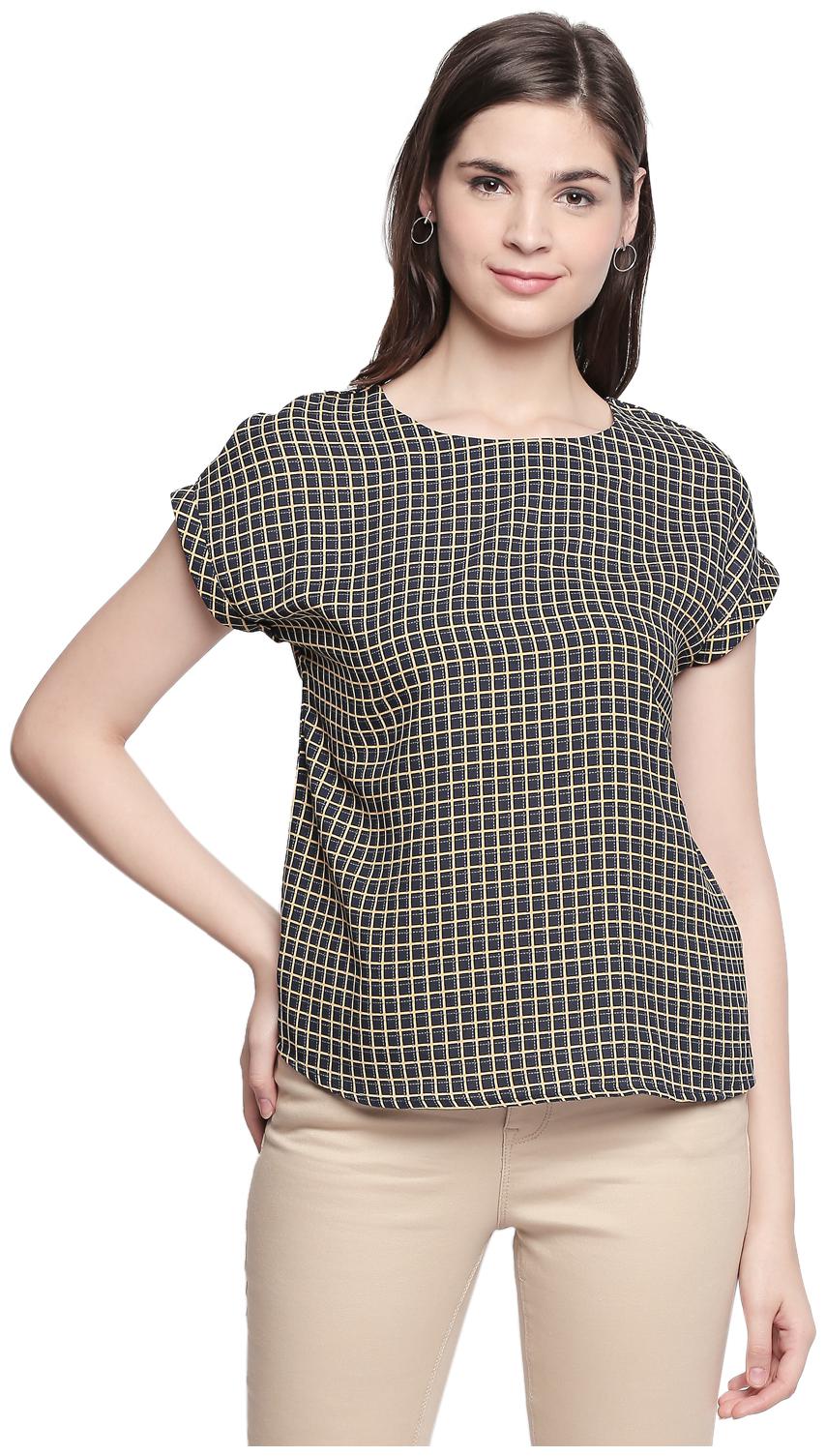 

Annabelle By Pantaloons Women Checked Regular top - Blue