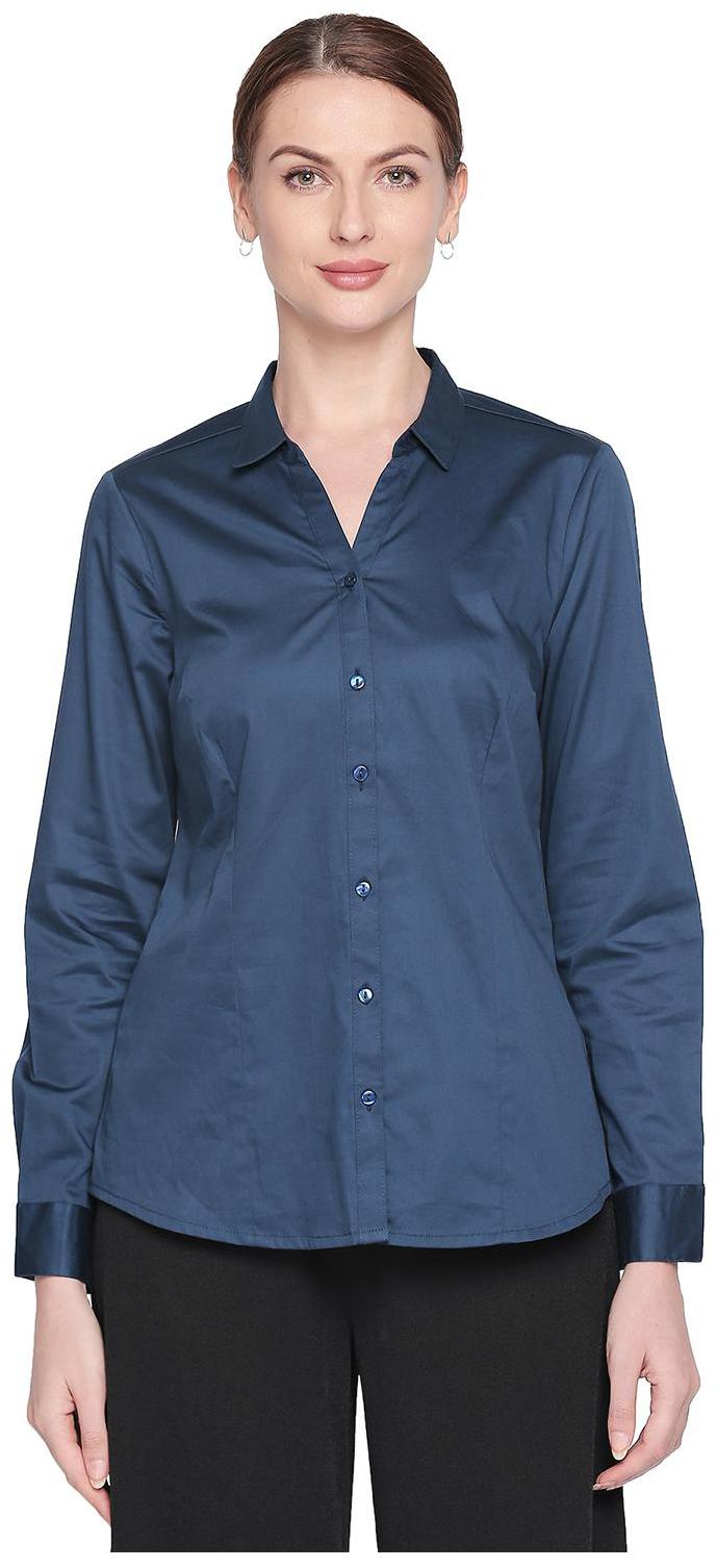 

Annabelle By Pantaloons Women Solid Shirt style - Blue