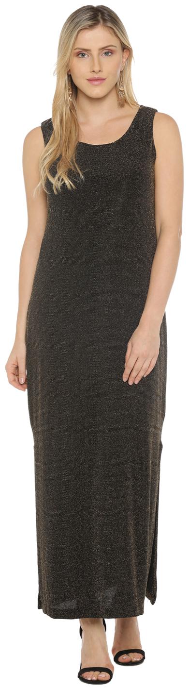 

Annabelle By Pantaloons Black Solid Maxi dress