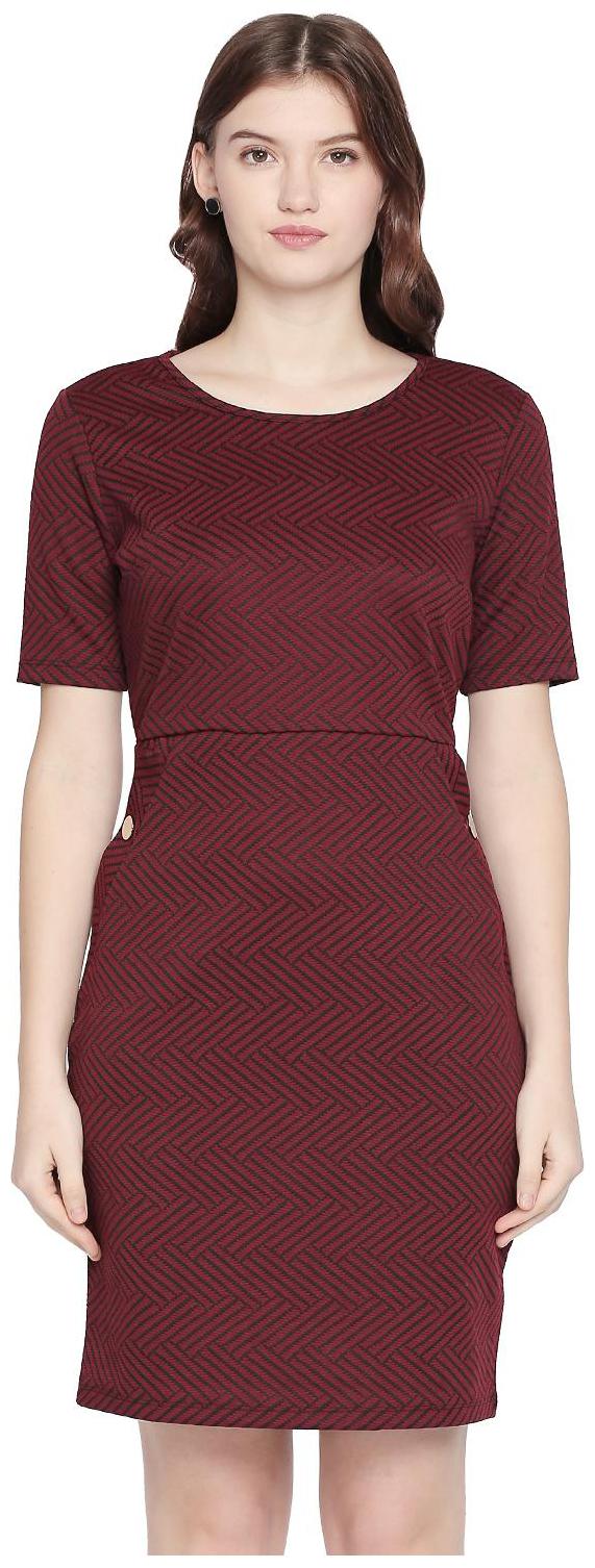 

Annabelle By Pantaloons Red Solid A-line dress