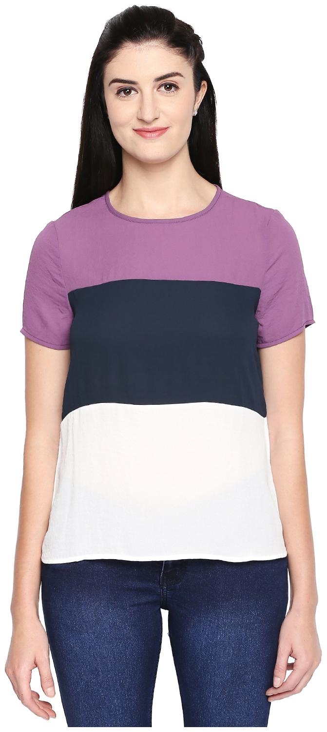

Annabelle By Pantaloons Women Solid Regular top - Purple