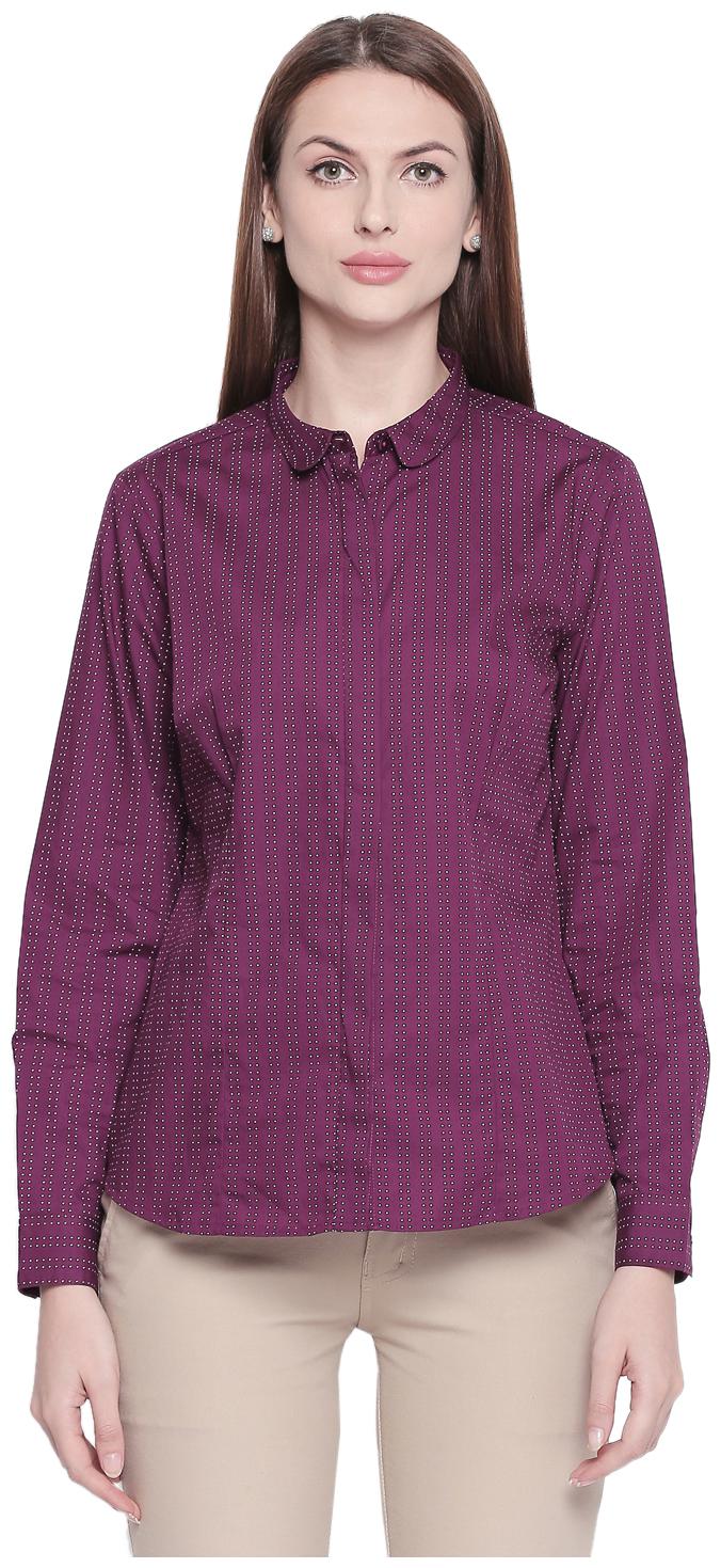 

Annabelle By Pantaloons Women Wine Printed Regular Fit Shirt