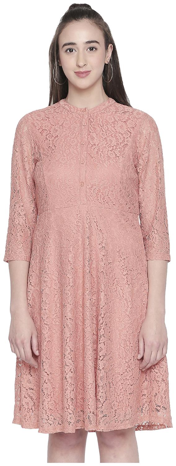 

Annabelle By Pantaloons Pink Solid A-line dress