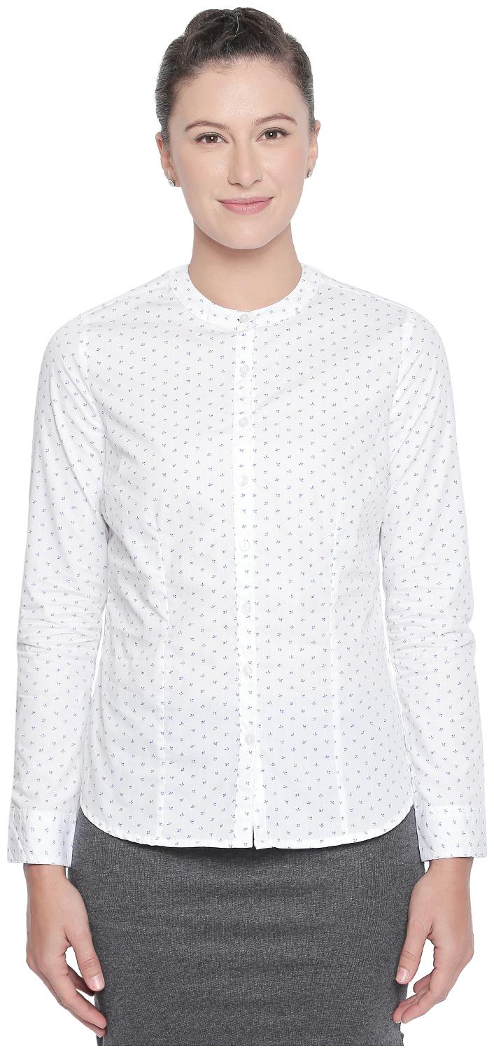

Annabelle By Pantaloons Women White Printed Regular Fit Shirt