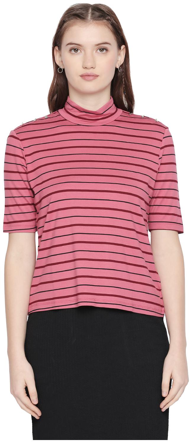 

Annabelle By Pantaloons Women Striped Regular top - Pink