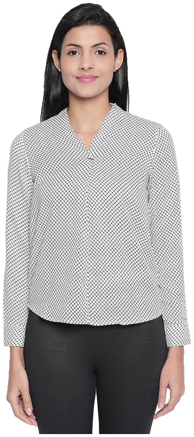 

Annabelle By Pantaloons Women Checked Regular top - White