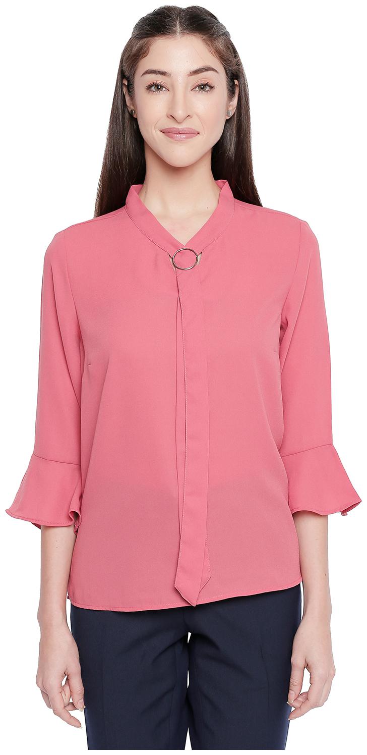 

Annabelle By Pantaloons Women Solid Shirt style - Pink