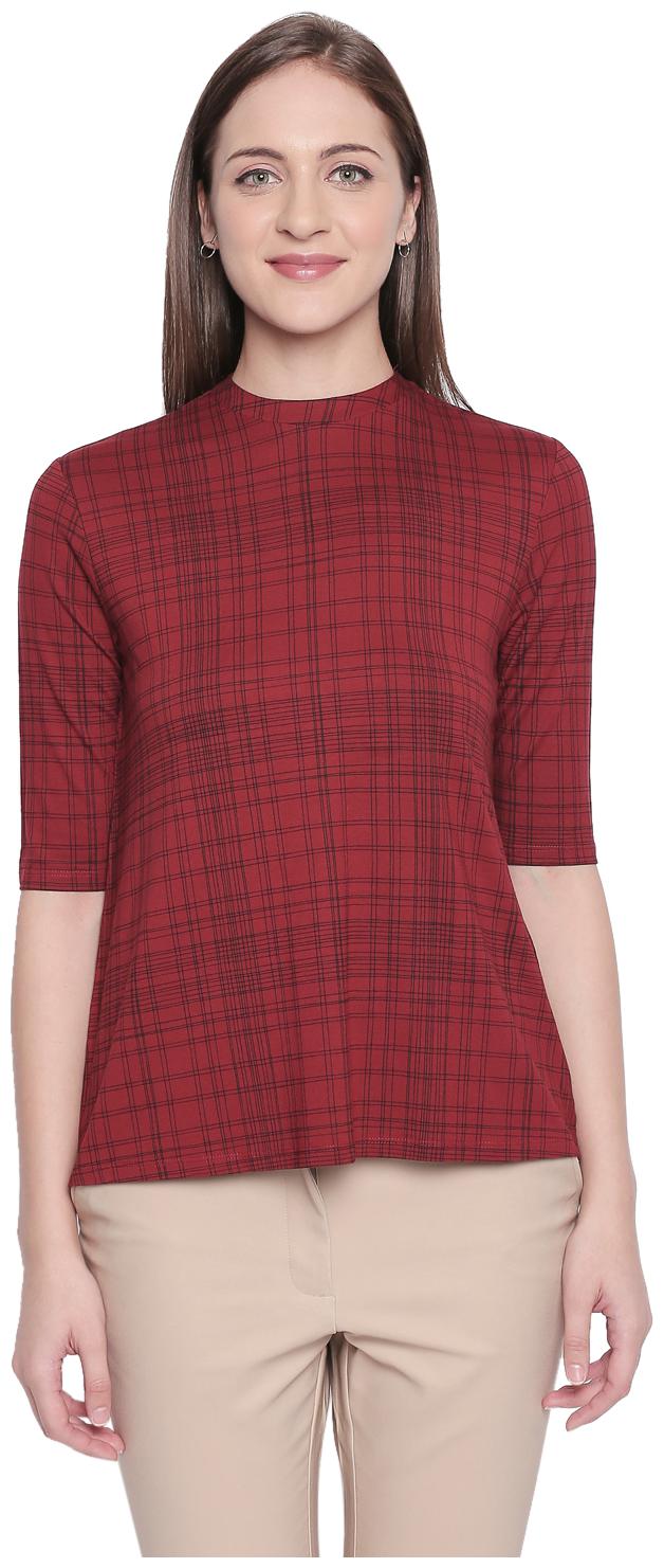 

Annabelle By Pantaloons Women Checked Fusion top - Red