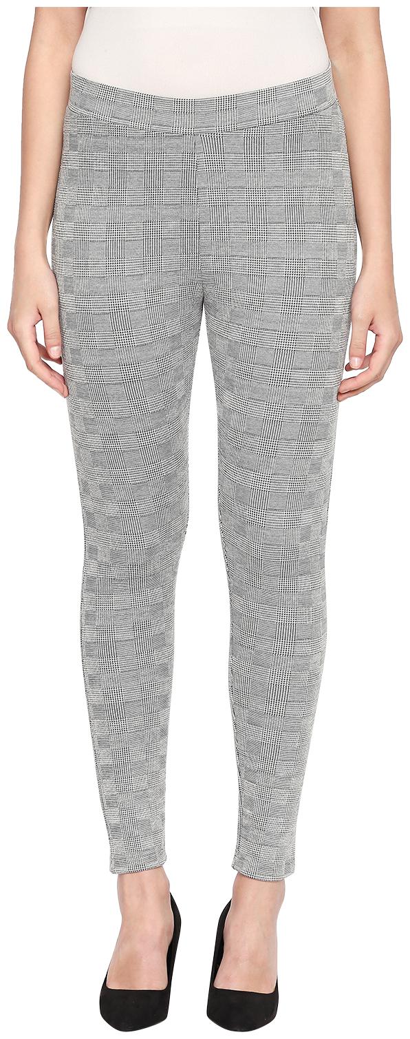 

Annabelle By Pantaloons Women Slim fit Polyester Printed Track pants - Grey