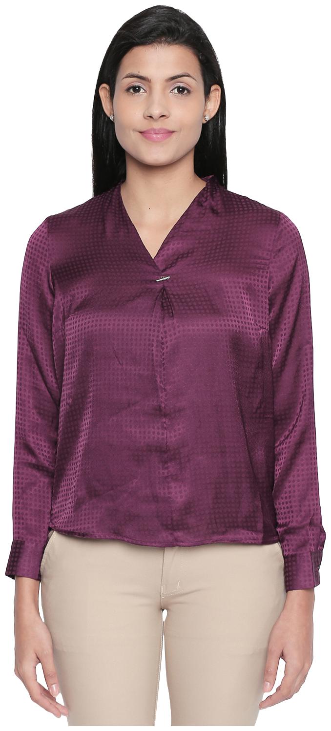

Annabelle By Pantaloons Women Self design Regular top - Purple