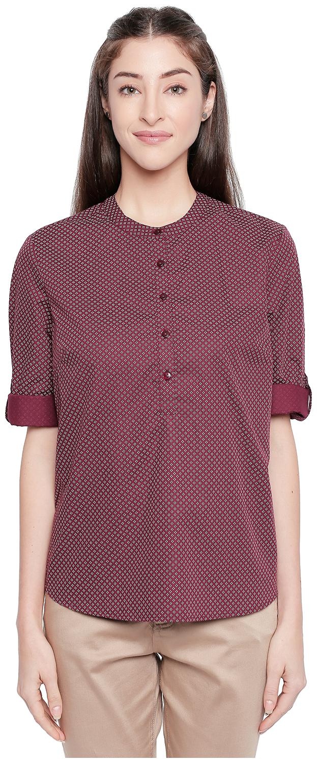 

Annabelle By Pantaloons Women Red Printed Regular Fit Shirt