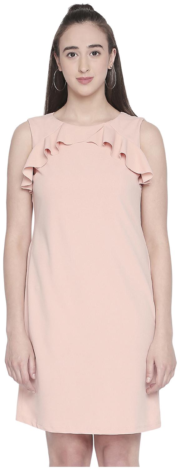 

Annabelle By Pantaloons Peach Solid Fit flare dress