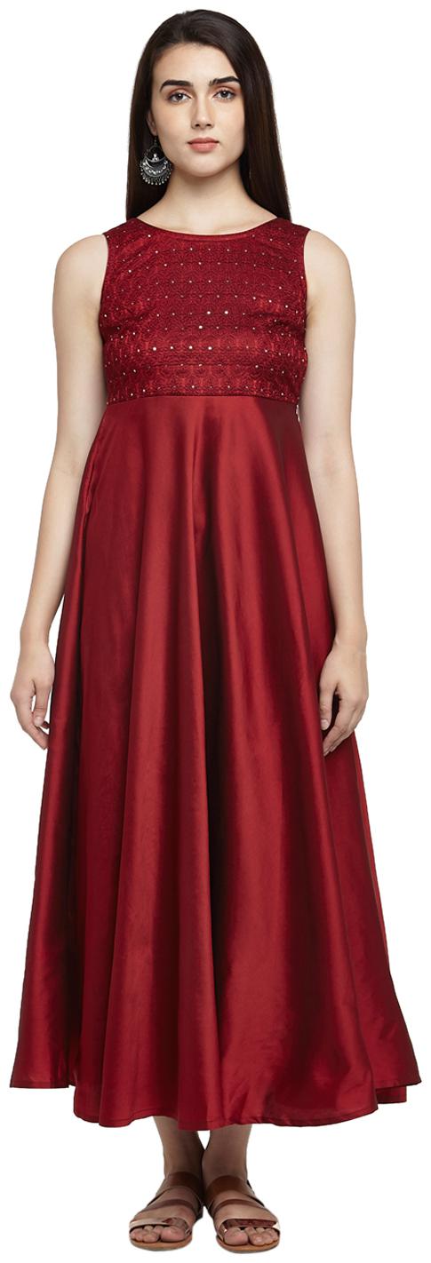 

Annabelle By Pantaloons Red Printed Fit flare dress