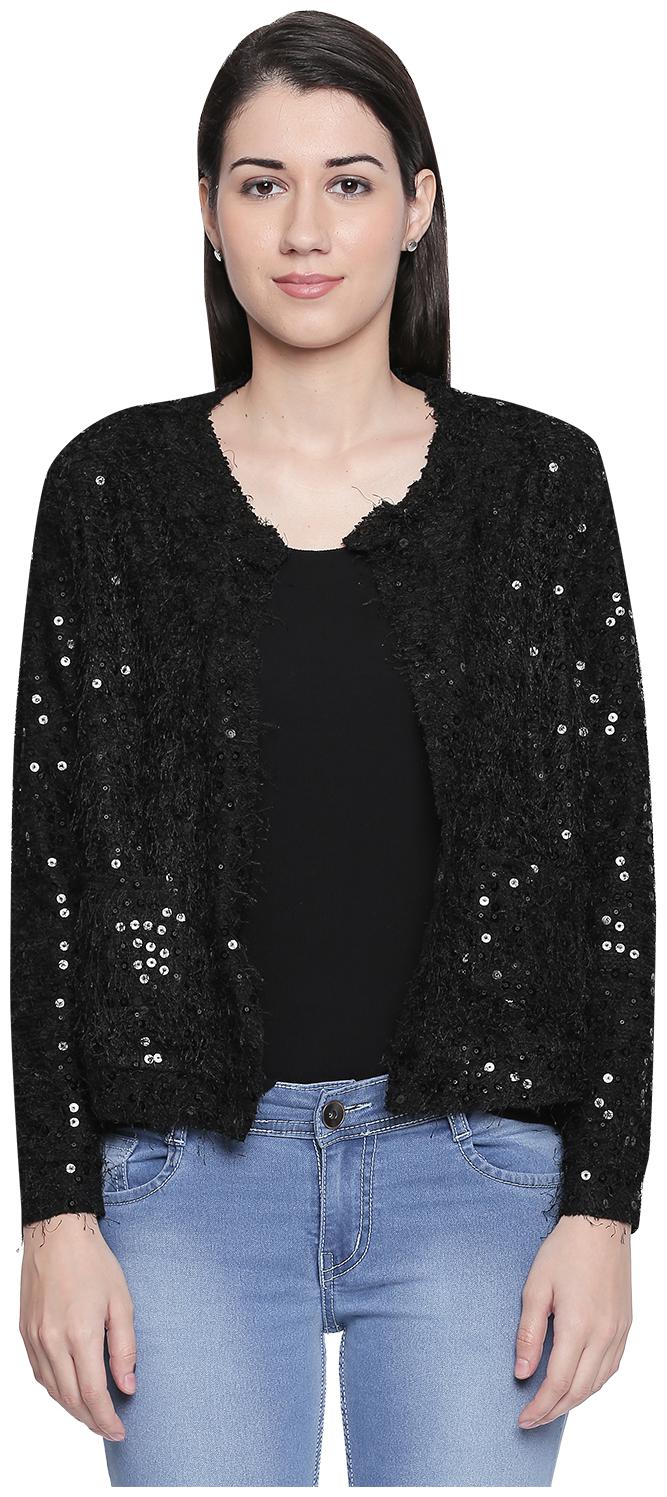 

Annabelle By Pantaloons Women Embroidered Regular Jacket - Black