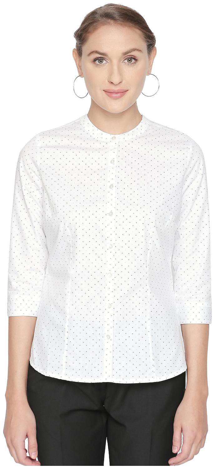 

Annabelle By Pantaloons Women White Printed Regular Fit Shirt