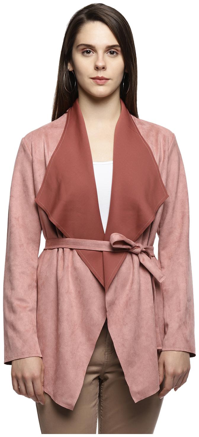 

Annabelle By Pantaloons Women Solid Regular Jacket - Pink