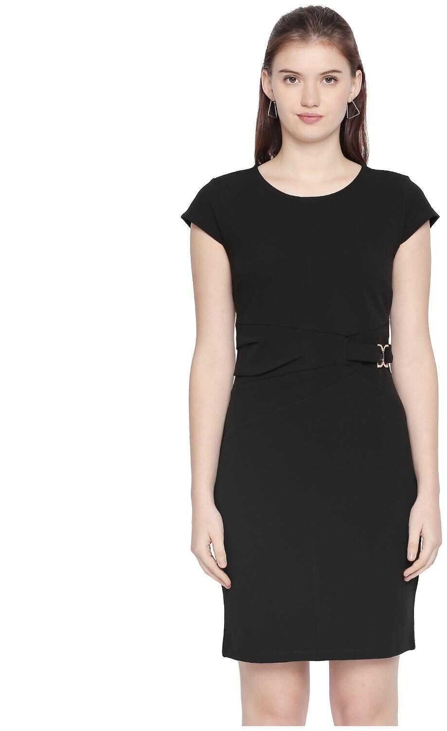 

Annabelle By Pantaloons Black Solid Bodycon dress