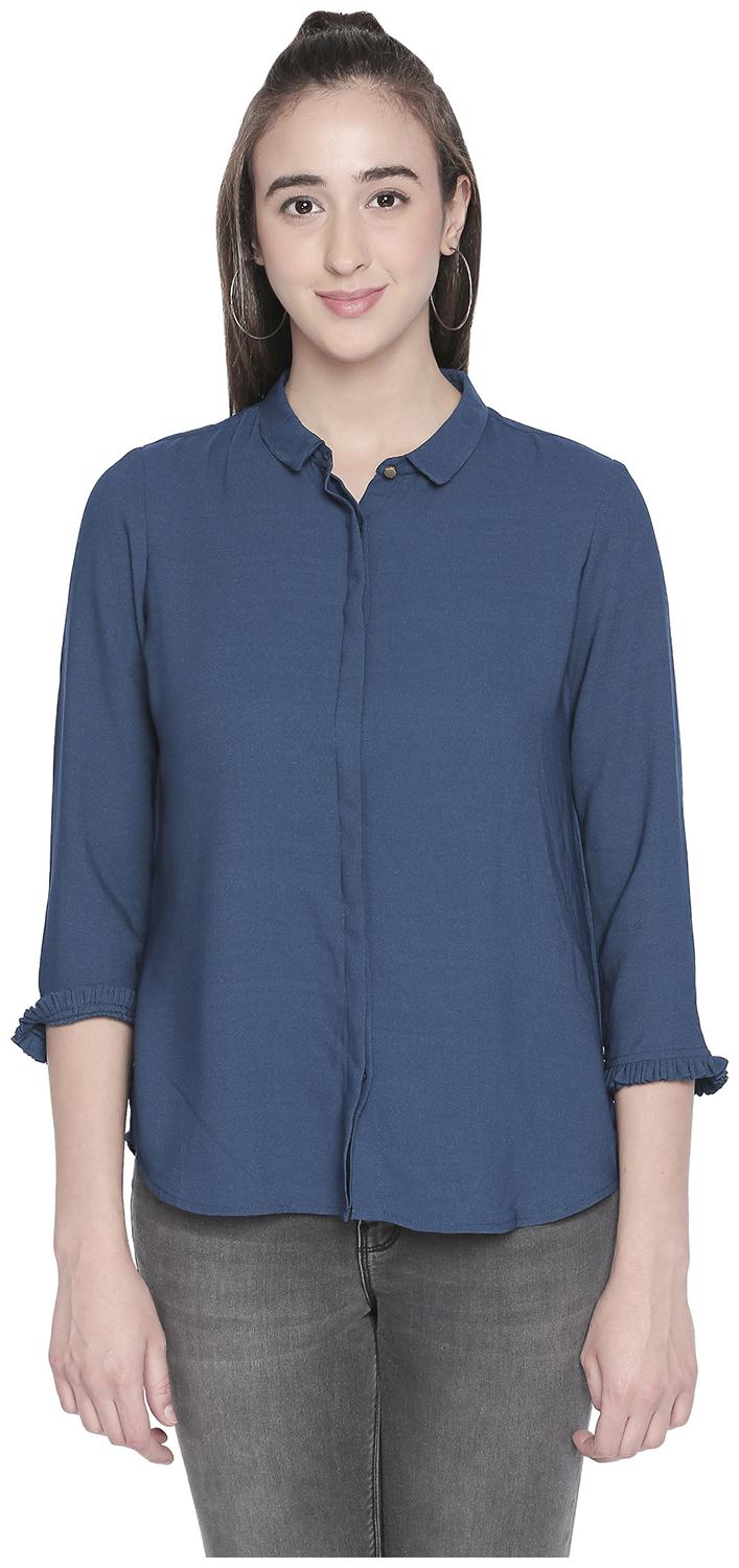 

Annabelle By Pantaloons Women Solid Regular top - Blue