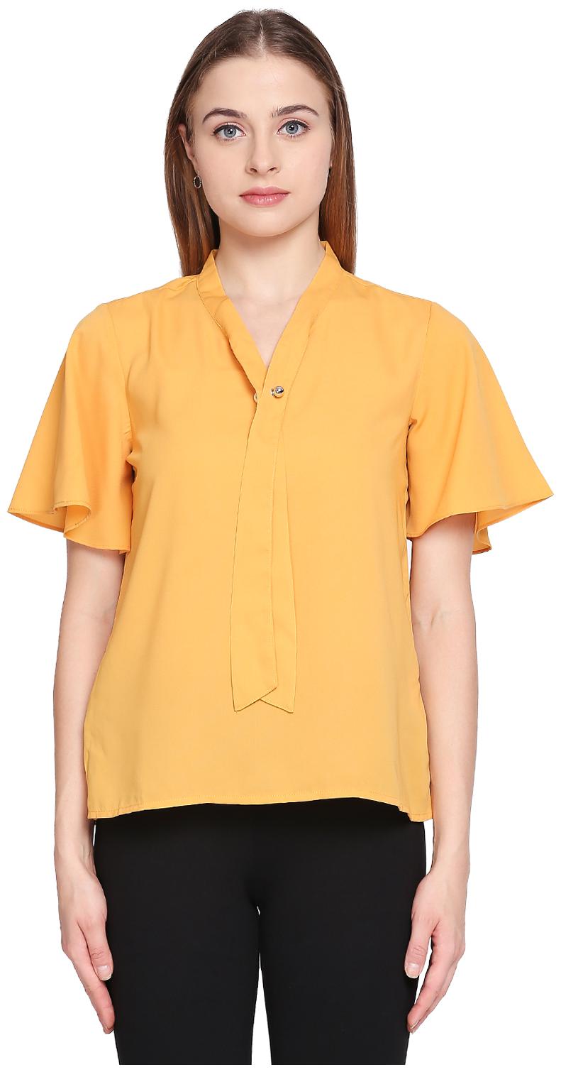

Annabelle By Pantaloons Women Solid Regular top - Yellow