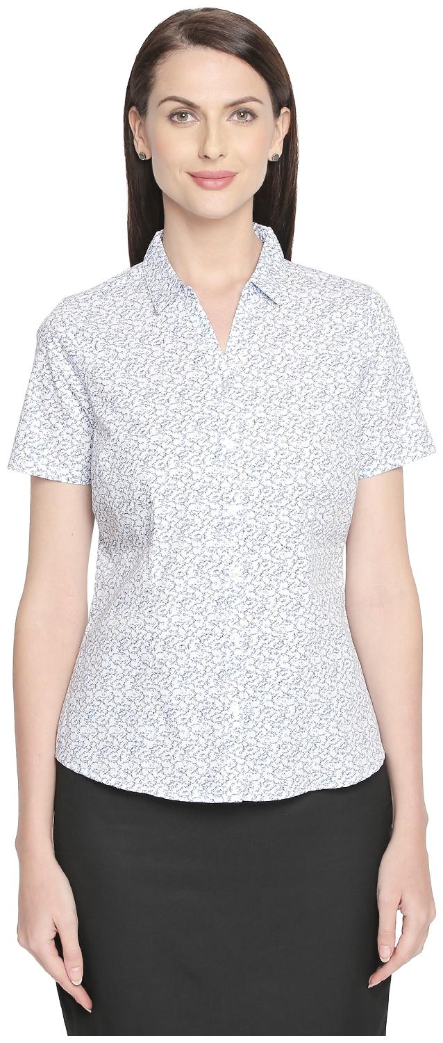 

Annabelle By Pantaloons Women White Printed Regular Fit Shirt