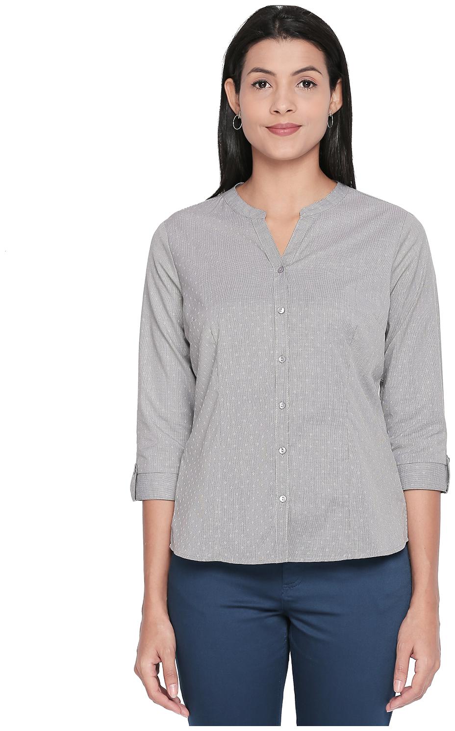 

Annabelle By Pantaloons Women Self design Shirt style - Grey
