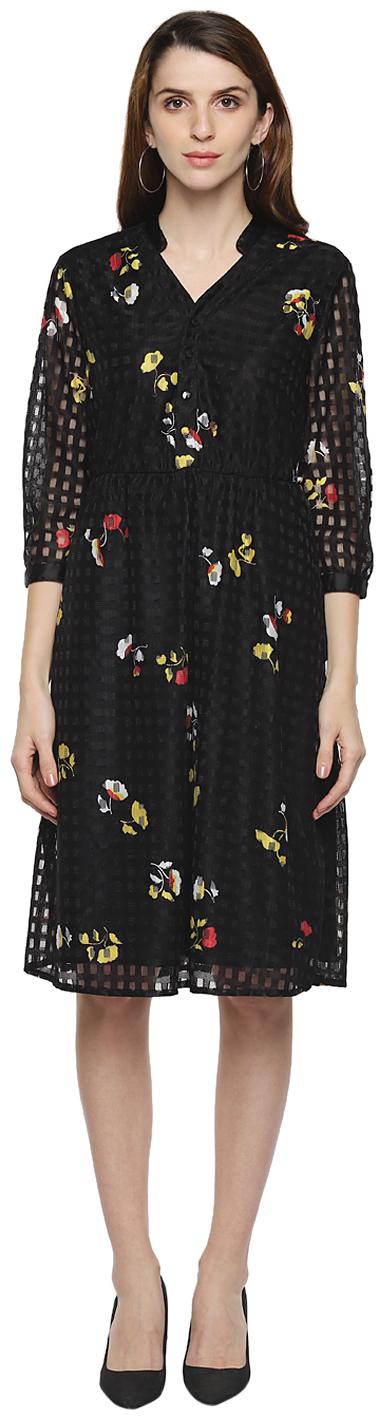 

Annabelle By Pantaloons Black Printed Maxi dress