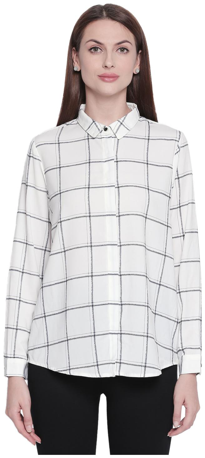 

Annabelle By Pantaloons Women Checked Shirt style - White