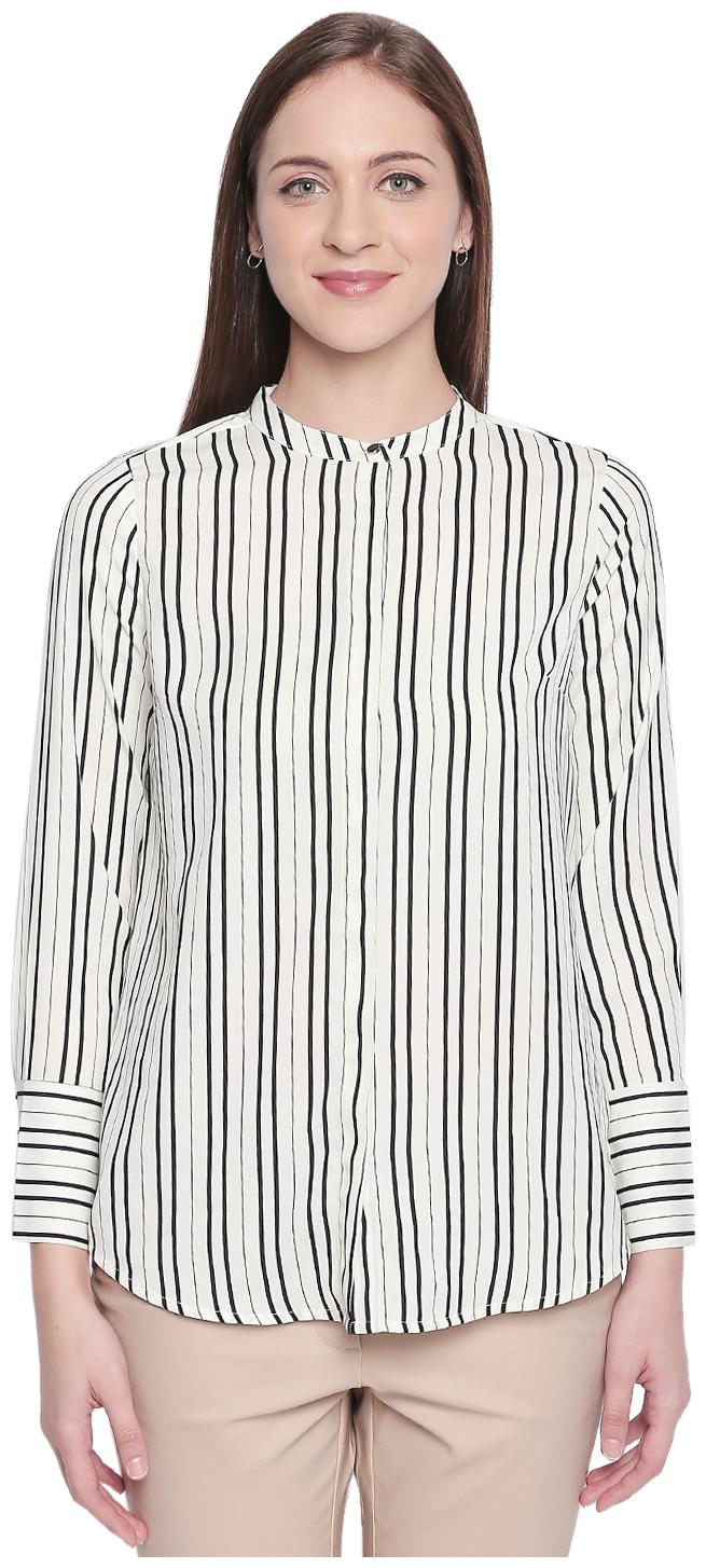 

Annabelle By Pantaloons Women Striped Shirt style - White