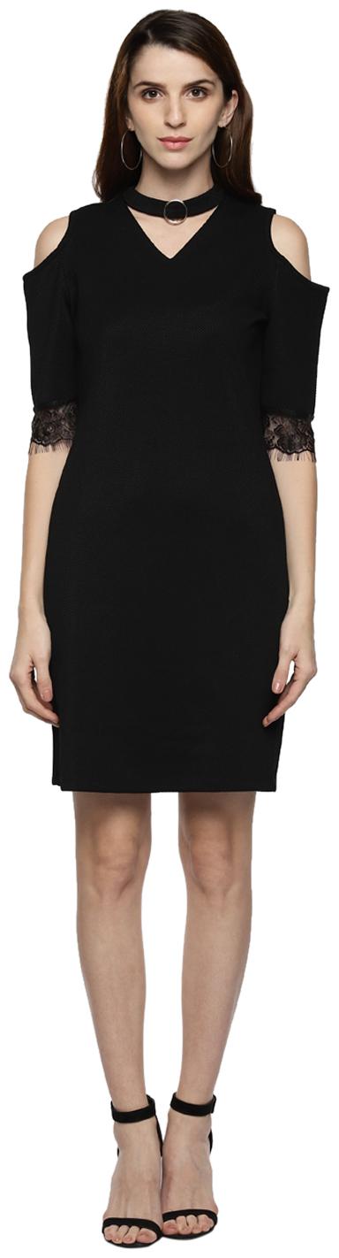 

Annabelle By Pantaloons Black Self design Maxi dress