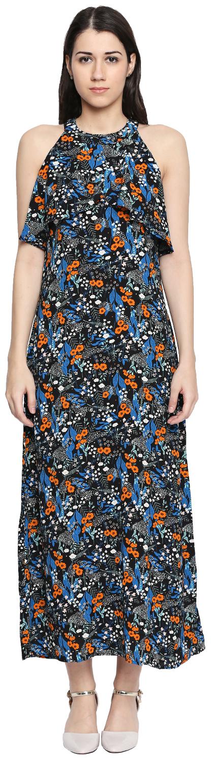 

Annabelle By Pantaloons Blue Floral Maxi dress
