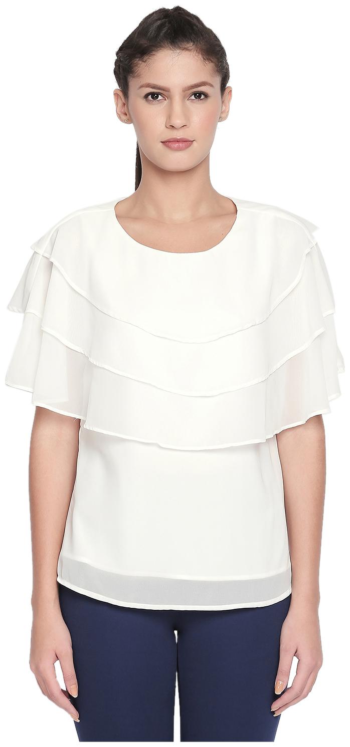 

Annabelle By Pantaloons Women Solid Regular top - White