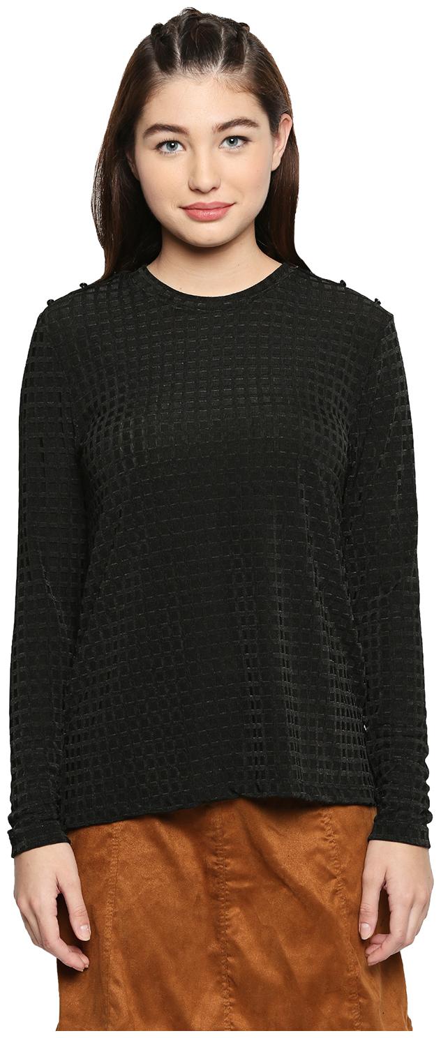 

Annabelle By Pantaloons Women Self design Regular top - Black