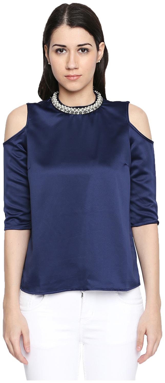 

Annabelle By Pantaloons Women Solid Regular top - Blue