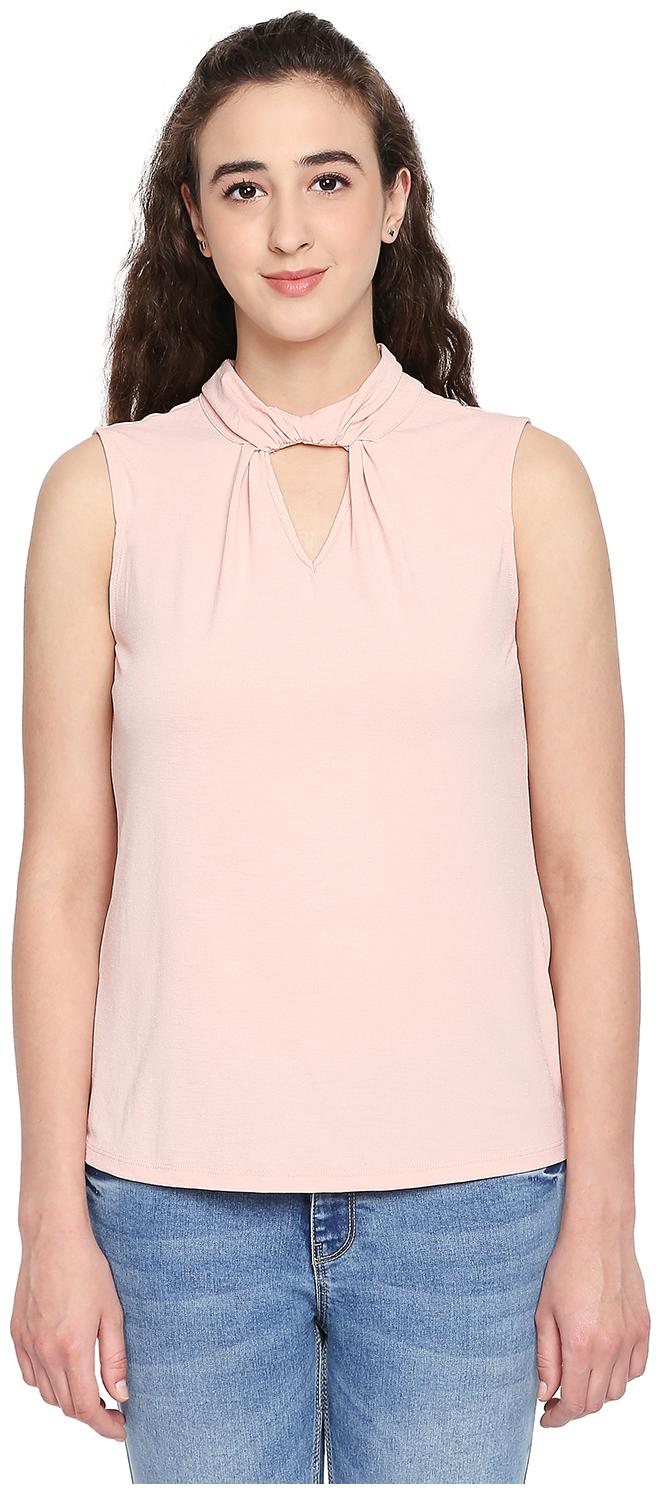 

Annabelle By Pantaloons Women Solid Regular top - Pink