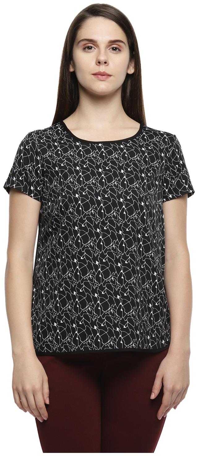 

Annabelle By Pantaloons Women Printed Regular top - Black