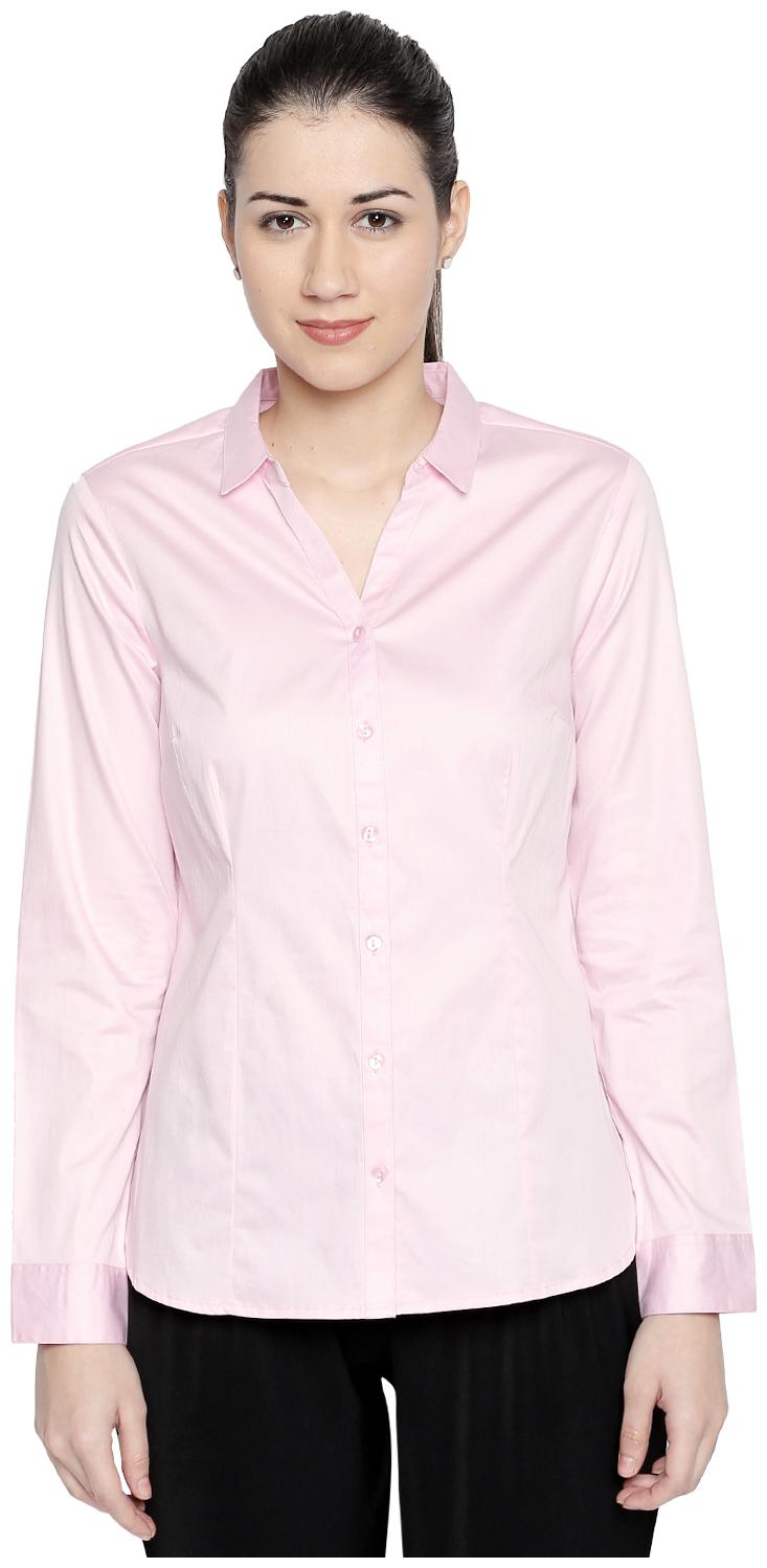 

Annabelle By Pantaloons Women Pink Solid Regular Fit Shirt