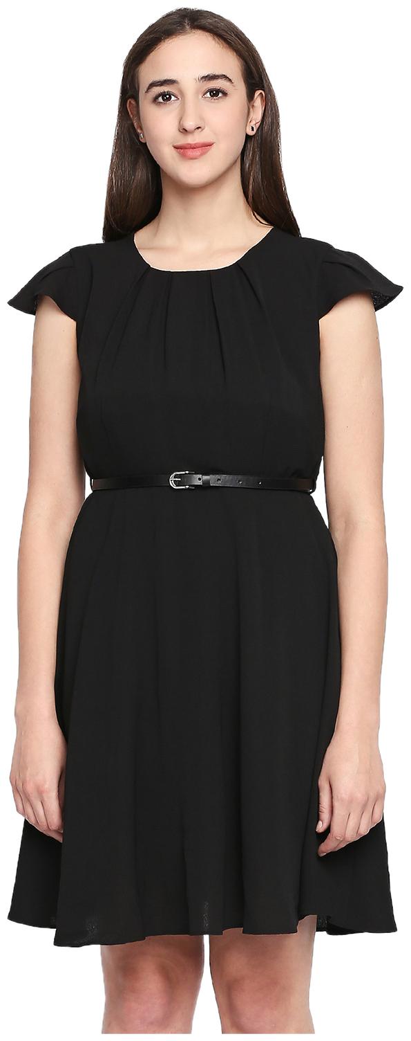 

Annabelle By Pantaloons Black Solid A-line dress