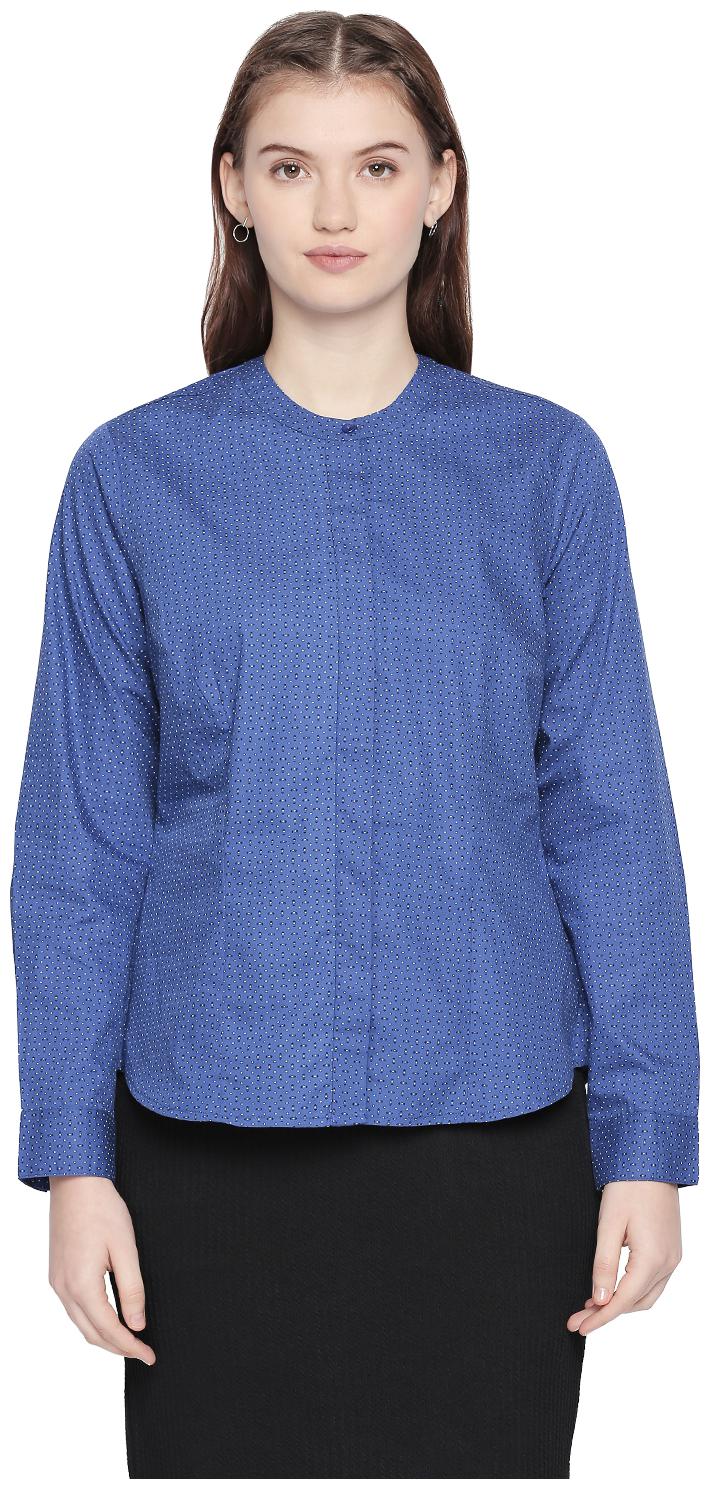 

Annabelle By Pantaloons Women Blue Printed Regular Fit Shirt