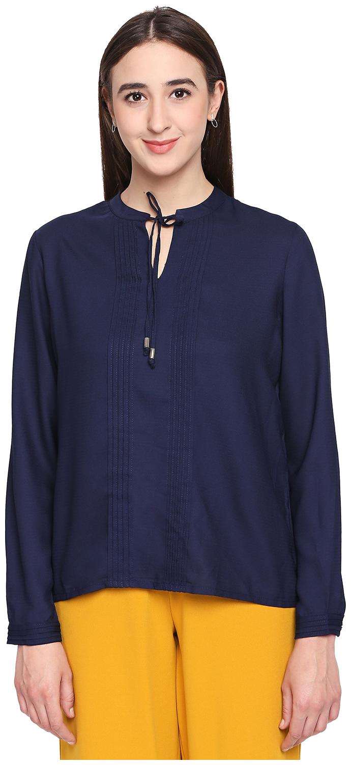 

Annabelle By Pantaloons Women Solid Regular top - Blue