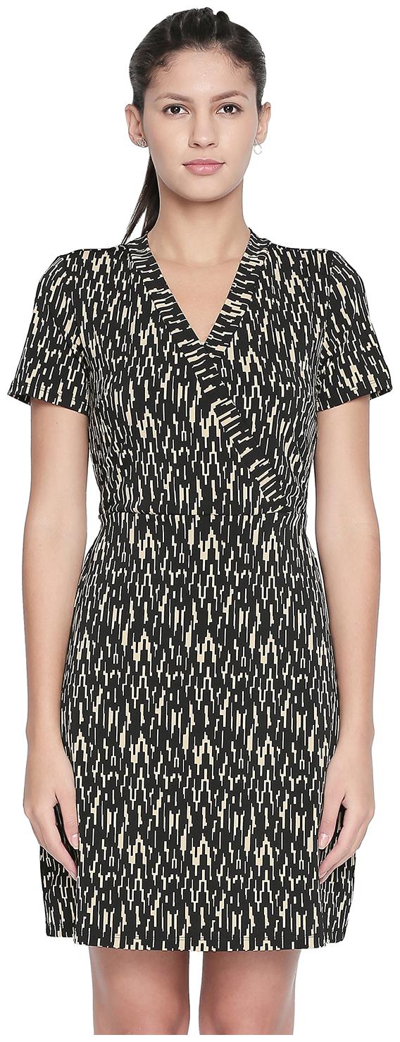 

Annabelle By Pantaloons Black Printed Sheath dress