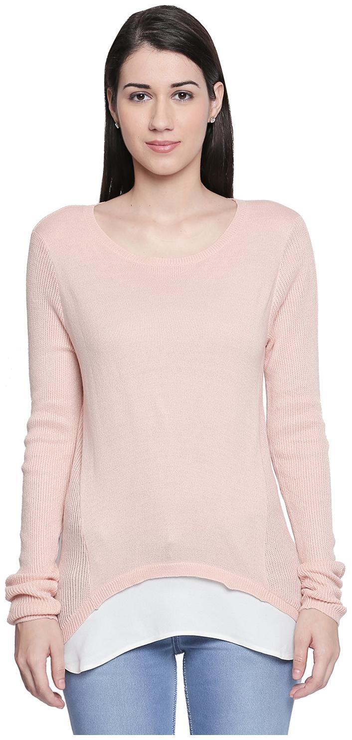 

Annabelle By Pantaloons Women Solid Regular top - Pink