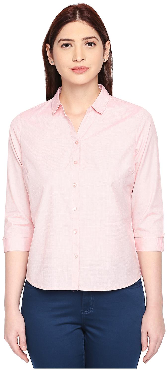 

Annabelle By Pantaloons Women Pink Solid Regular Fit Shirt