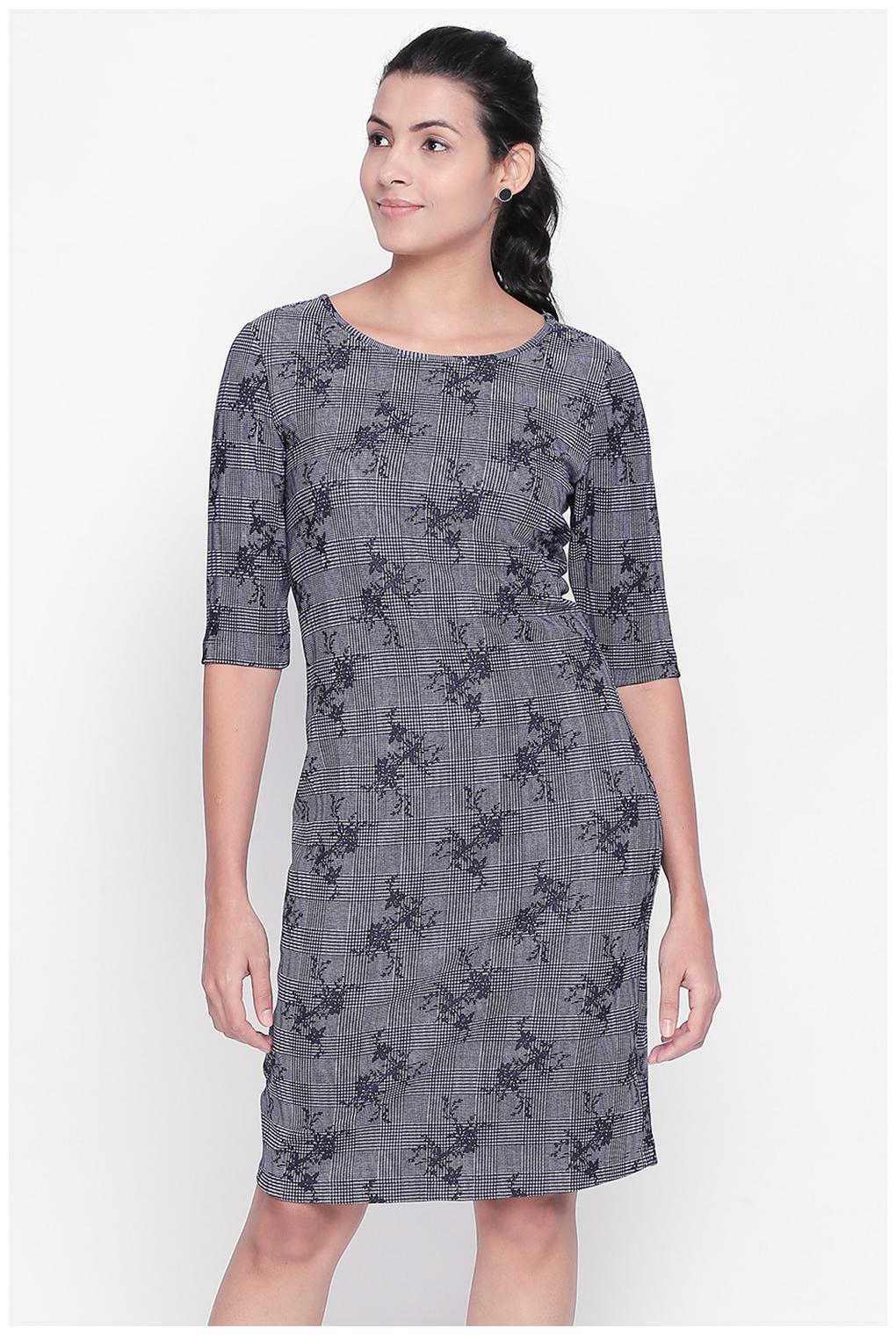 

Annabelle By Pantaloons Grey Floral Maxi dress