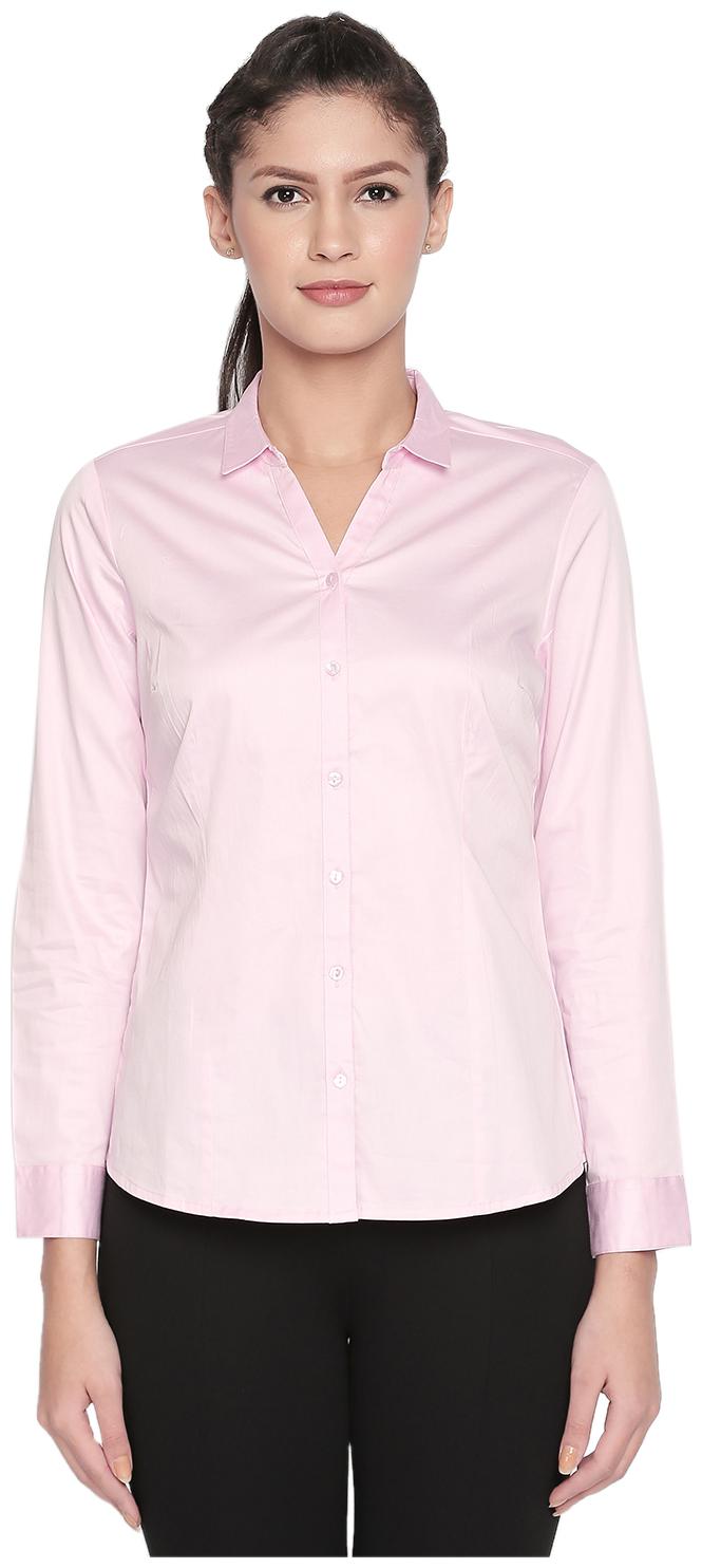 

Annabelle By Pantaloons Women Pink Solid Regular Fit Shirt