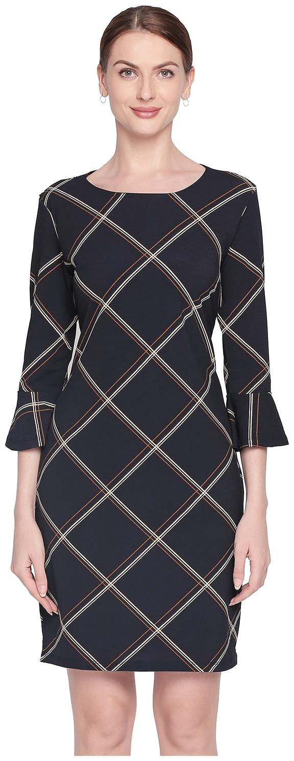 

Annabelle By Pantaloons Blue Printed A-line dress